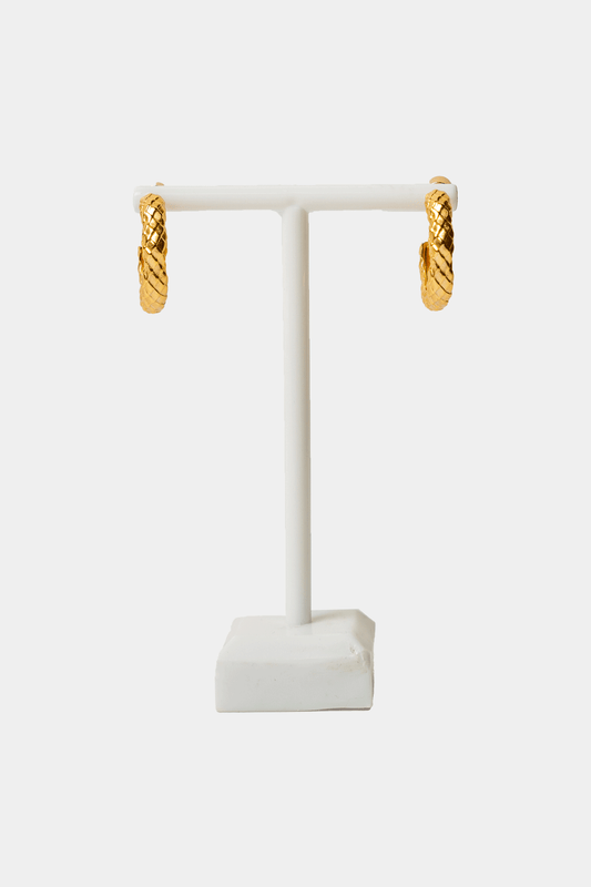 Dikochi - Brass Plated with Genuine Gold Earrings