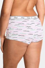 Victoria's Secret - Pink Logo Cotton Shine Boyshort Panty