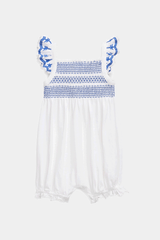 Ralph Lauren - Baby Girl's Smocked Eyelet Cotton Bubble Shortall