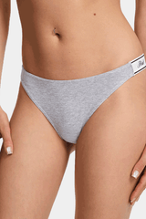 Victoria's Secret - Pink Logo Cotton Shine High-Leg Thong Panty