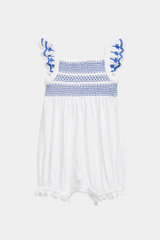 Ralph Lauren - Baby Girl's Smocked Eyelet Cotton Bubble Shortall