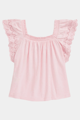 Ralph Lauren - Eyelet-Embroidered Cotton Jersey Top