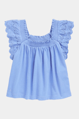 Ralph Lauren - Eyelet-Embroidered Cotton Jersey Top