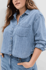 Gap - Denim Crop Shirt