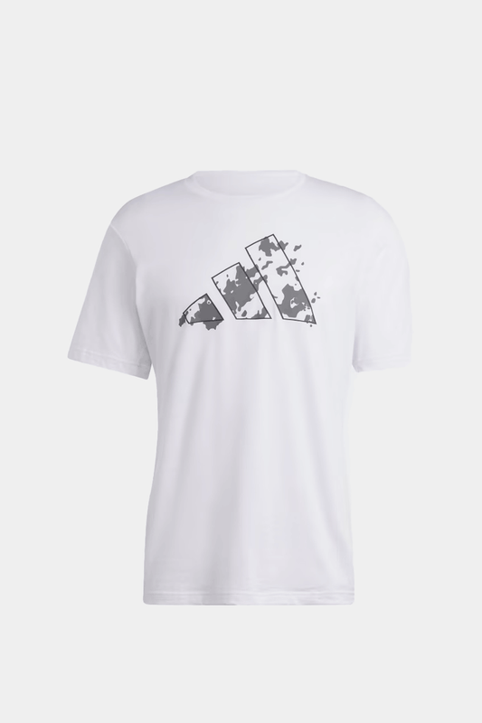 Adidas - Logo Print Crew Neck T-shirt with Short Sleeves