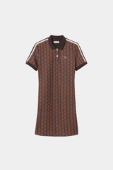 Lacoste - Women's Slim Fit Monogram Jacquard Polo Dress