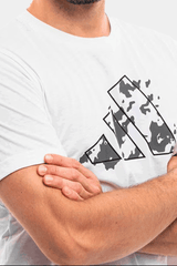 Adidas - Logo Print Crew Neck T-shirt with Short Sleeves