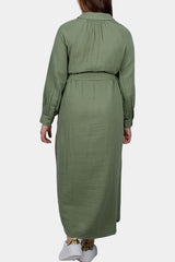 Old Navy - Linen Belted Midi Shirt Dress