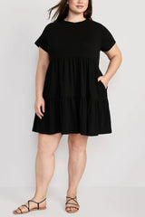 Old Navy - Tiered Mini Swing T-Shirt Dress