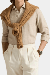 Ralph Lauren - Men's Classic-Fit Houndstooth Linen Shirt