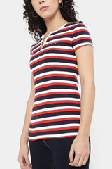 Tommy Hilfiger - Striped Henley T-Shirt
