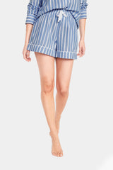 High-Waisted Printed Pajama Shorts for Women - 4-inch inseam