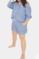 High-Waisted Printed Pajama Shorts for Women - 4-inch inseam