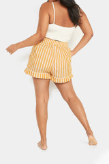 High-Waisted Printed Pajama Shorts for Women - 4-inch inseam