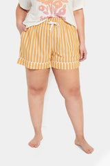 High-Waisted Printed Pajama Shorts for Women - 4-inch inseam