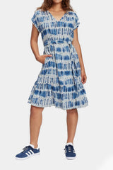 Gap - V-Neck Gauze Belted Tie-Die Dress