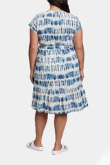 Gap - V-Neck Gauze Belted Tie-Die Dress