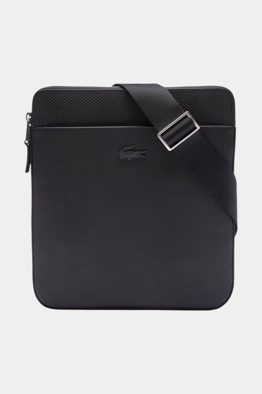 Lacoste - Men's Chantaco Matte Piqué Leather Flat Zip Bag