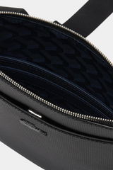 Lacoste - Men's Chantaco Matte Piqué Leather Flat Zip Bag