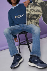 Medicine - Men's navy blue knitted sweatshirt from the Possibilities collection - Wisława Szymborska Foundation