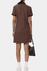 Lacoste - Women's Slim Fit Monogram Jacquard Polo Dress