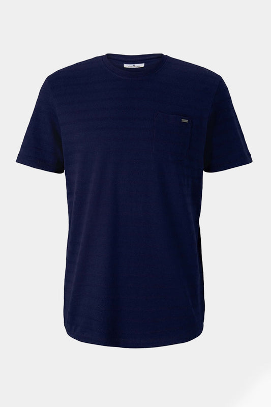 Tom Tailor - T-Shirt With Textured Stripes