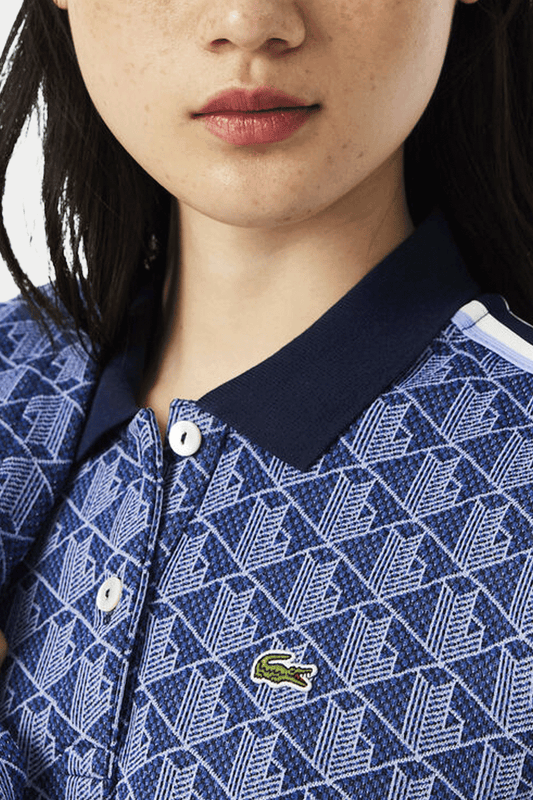 Lacoste - Women's Slim Fit Monogram Jacquard Polo Shirt