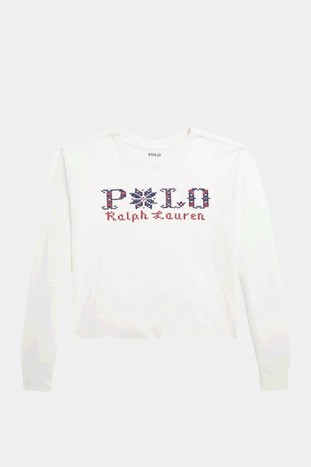 Ralph Lauren - Girls White Flake Long Sleeve T-Shirt
