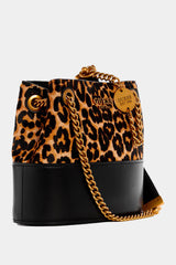 Guess - Leopard Iseline Bucket Bag