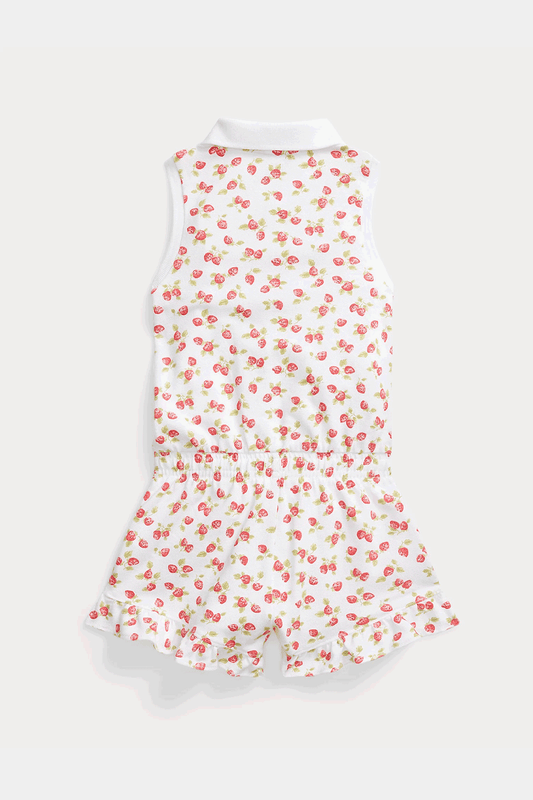 Polo Ralph Lauren - Strawberry Stretch Mesh Polo Playsuit