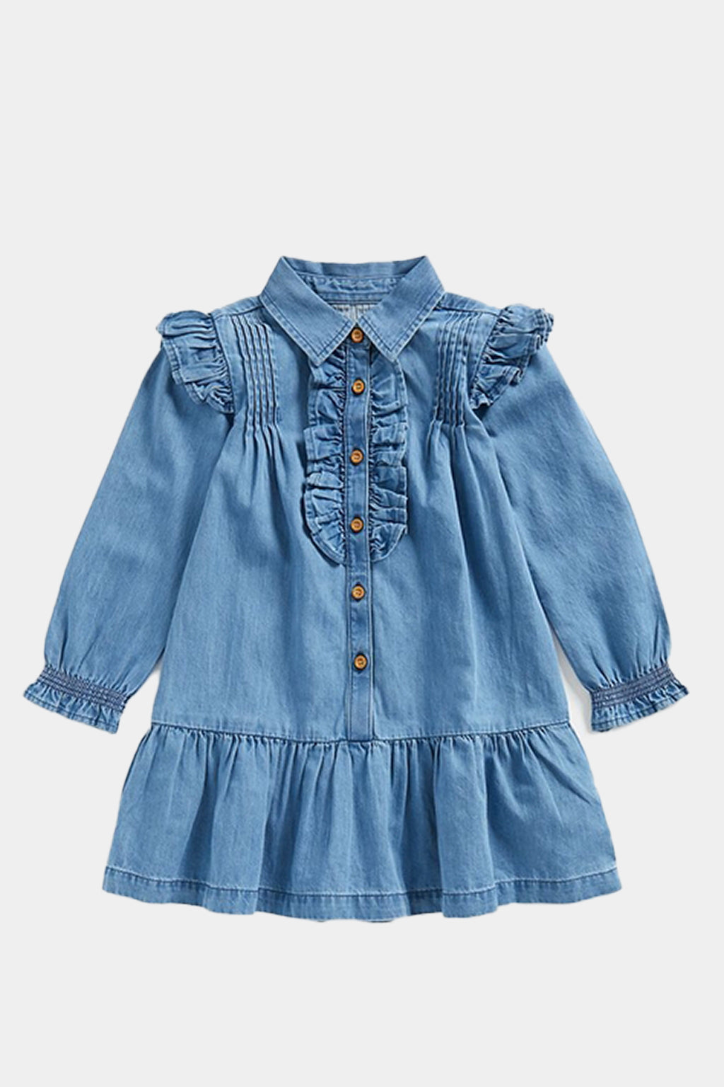 Mothercare - Denim Shirt Dress With Frill