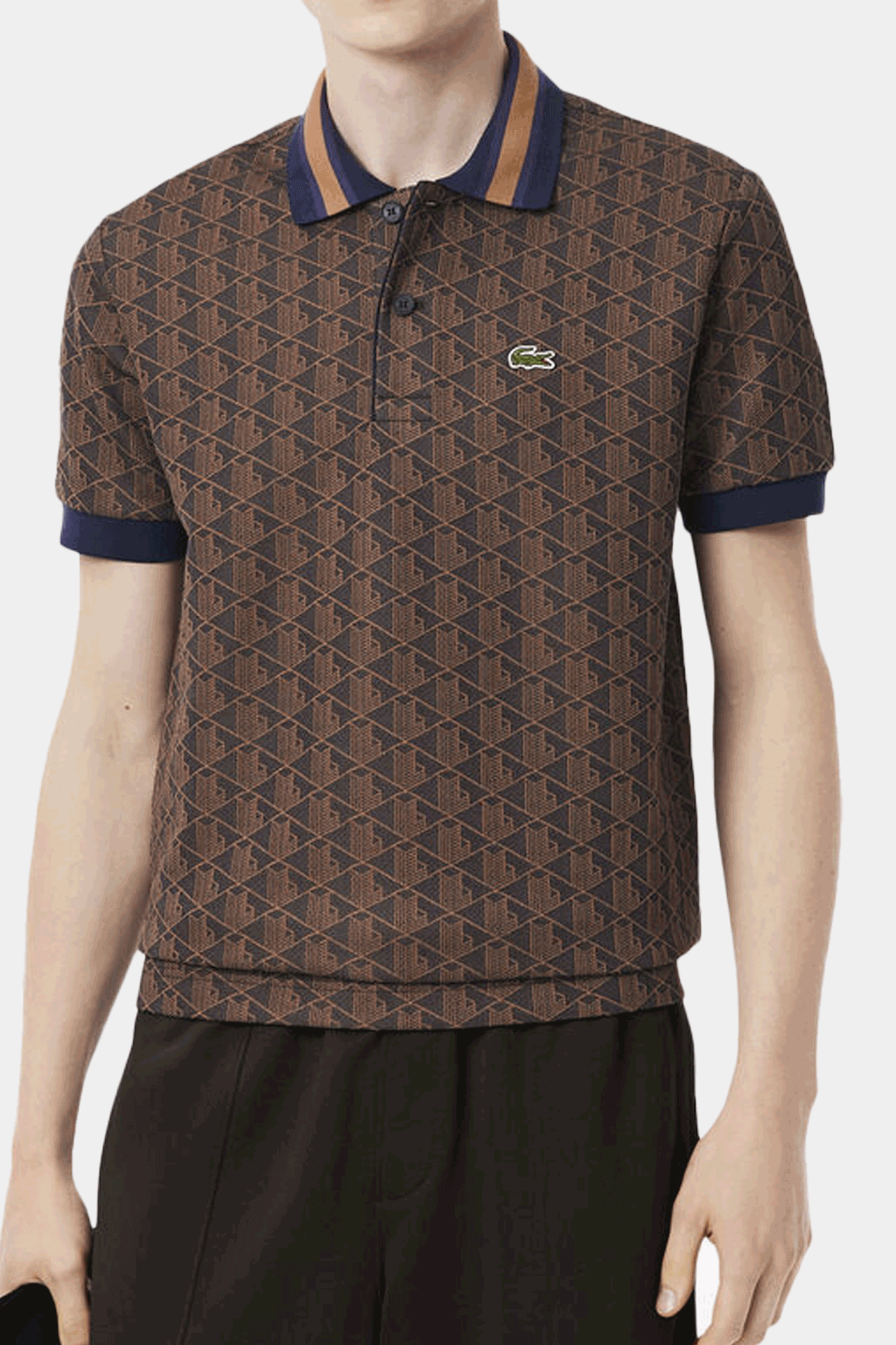 Lacoste - Classic Fit Monogram Jacquard Polo Shirt
