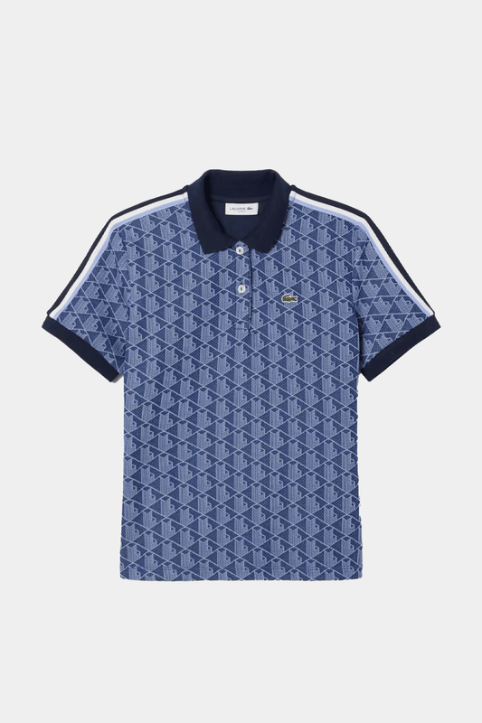 Lacoste - Women's Slim Fit Monogram Jacquard Polo Shirt