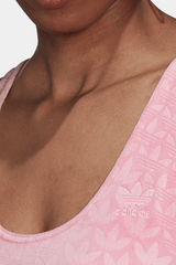 Adidas - Luxe Lounge Velour Repeat Logo Cropped Top - Women