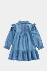 Mothercare - Denim Shirt Dress With Frill