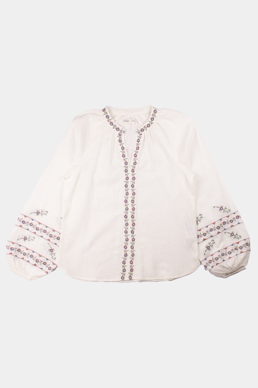 Spring Field - Long-Sleeved Floral Blouse