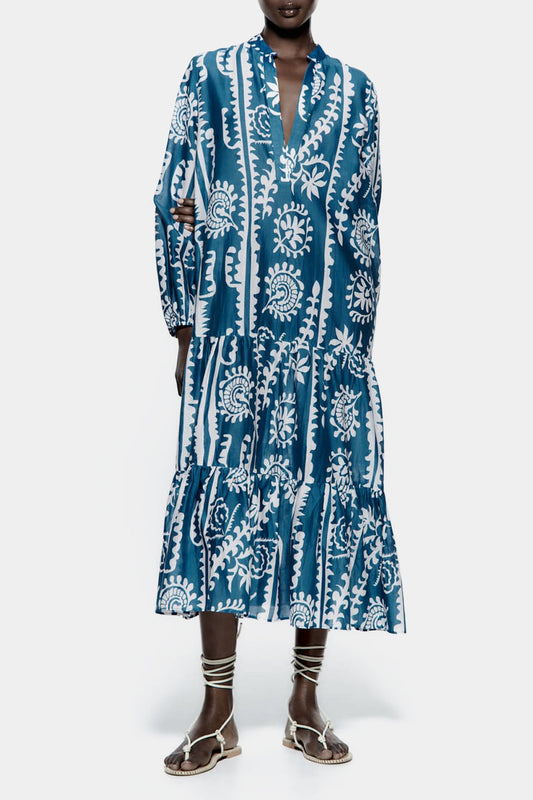 Zara - Printed Panel Dress