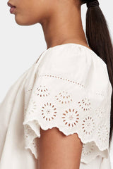 Gap - Eyelet Flutter Sleeve Top