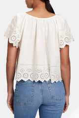 Gap - Eyelet Flutter Sleeve Top