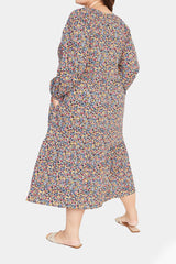 Old Navy - Printed Button-Front All-Day Midi Swing Dress