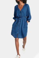 Old Navy - Waist-Defined Poet Mini Shirt Dress