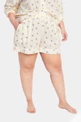 Old Navy -High-Waisted Printed Pajama Shorts for Women -- 4-inch inseam