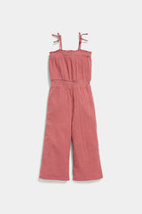 Old Navy - Double-weave Smocked Shoulder-tie Jumpsuit for Girls