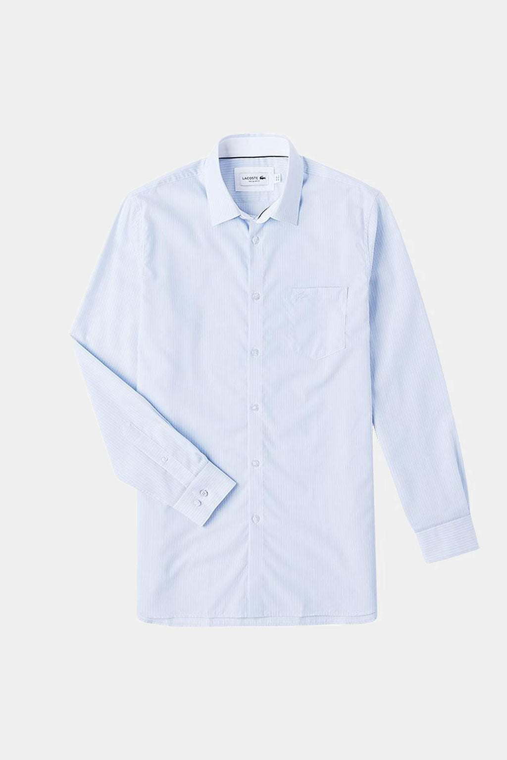 Lacoste - Men's Regular Fit Vertically Striped Cotton poplin shirt