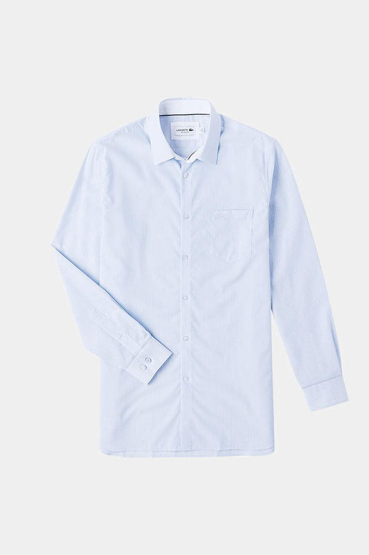 Lacoste - Men's Regular Fit Vertically Striped Cotton poplin shirt