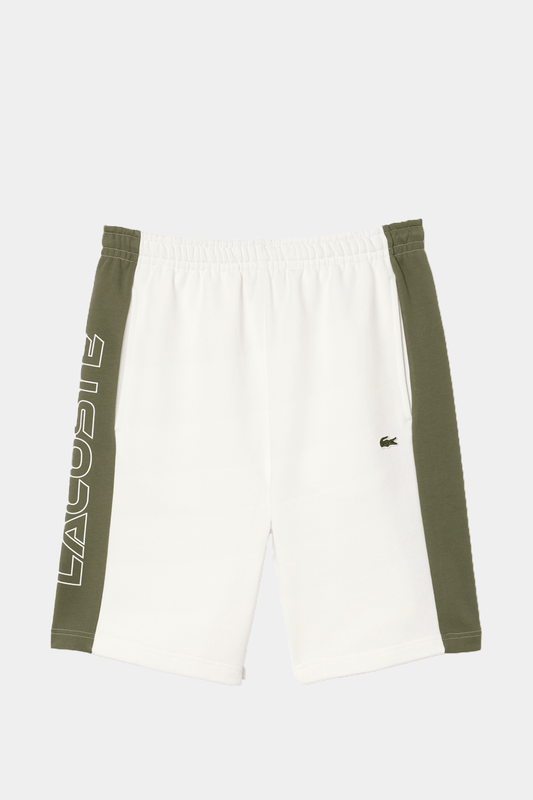 Lacoste - Printed Unbrushed Fleece Colorblock Jogger Shorts