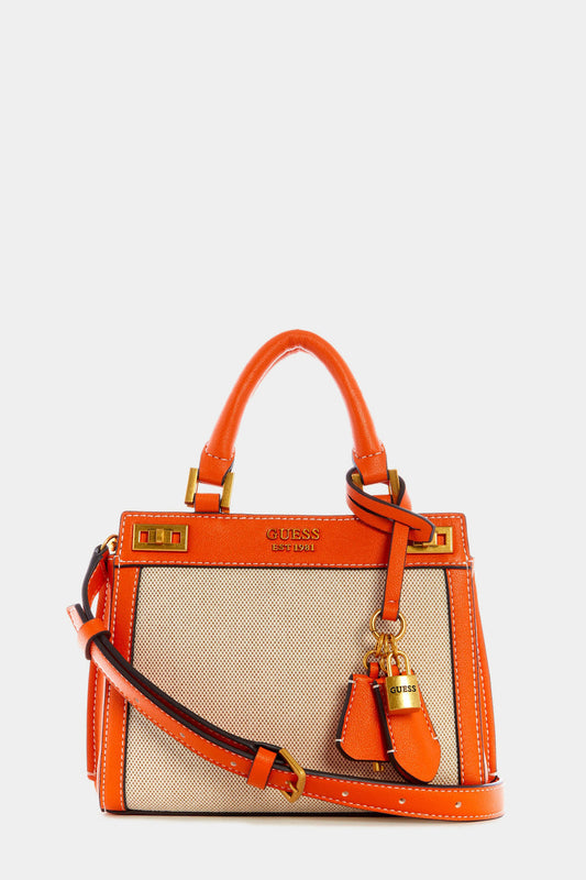 Guess Katey Canvas Mini Satchel