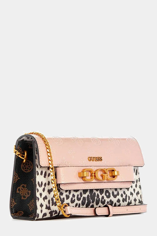 Guess Zira Leopard Mini Crossbody Bag