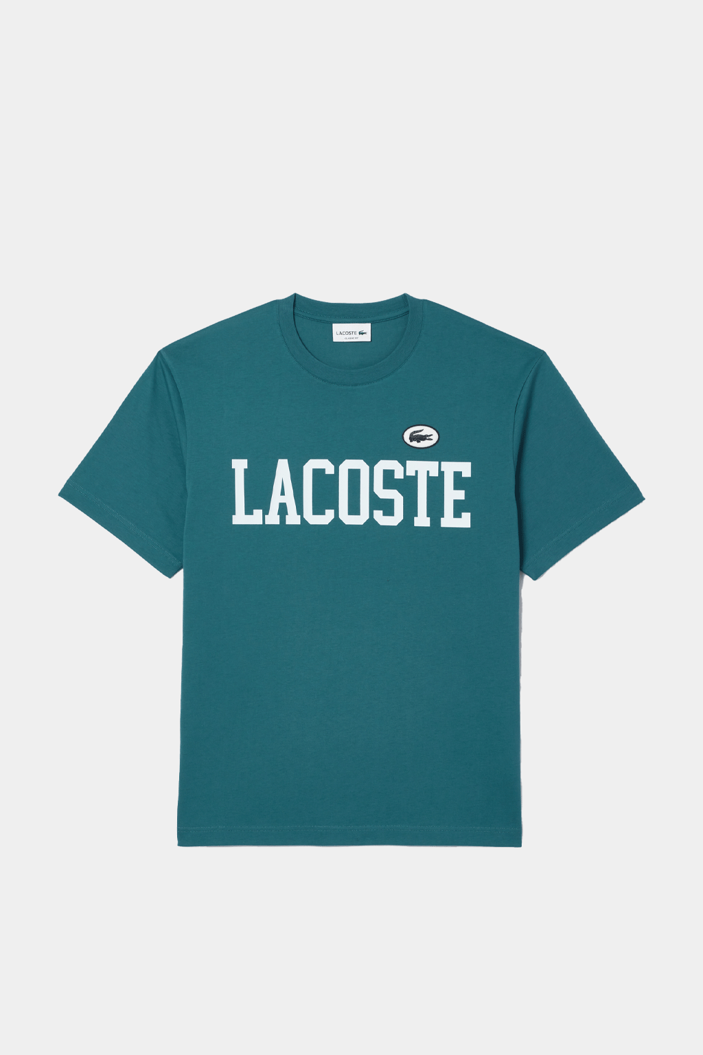 Lacoste - Cotton Contrast Print And Badge T-shirt
