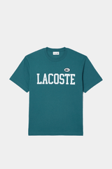 Lacoste - Cotton Contrast Print And Badge T-shirt